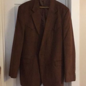 Faux suede men’s blazer